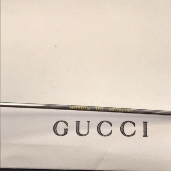 💯 - New Authentic GUCCI GG1031S-001 59 Sunglass Woman Metal Gold-Gold-Grey - Picture 10 of 14
